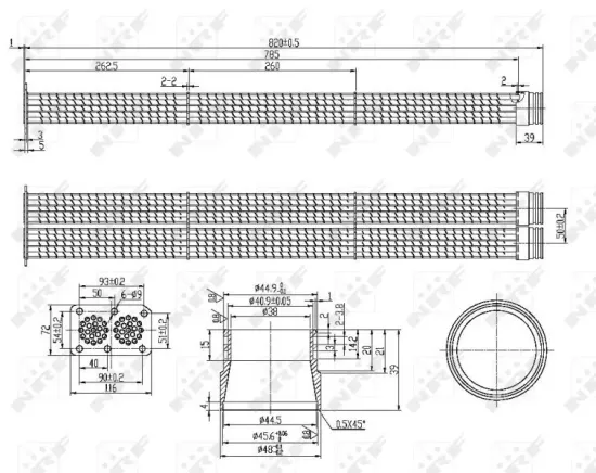 Kühler, Abgasrückführung NRF 48105 Bild Kühler, Abgasrückführung NRF 48105