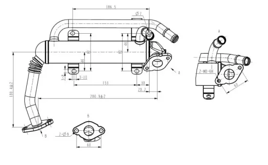 Kühler, Abgasrückführung NRF 48406 Bild Kühler, Abgasrückführung NRF 48406