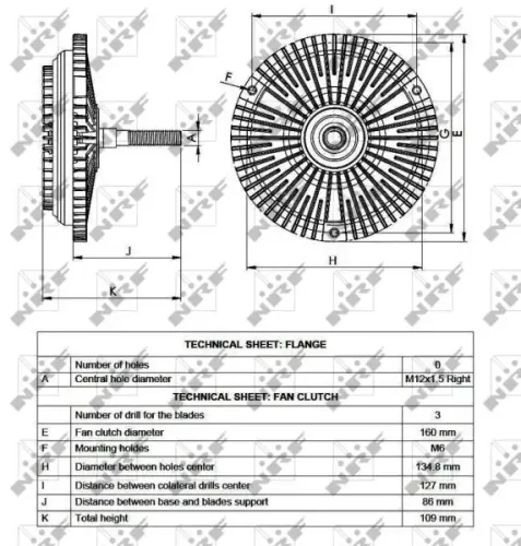 Kupplung, Kühlerlüfter NRF 49534 Bild Kupplung, Kühlerlüfter NRF 49534