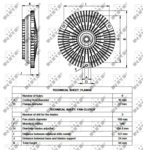 Kupplung, Kühlerlüfter NRF 49538 Bild Kupplung, Kühlerlüfter NRF 49538