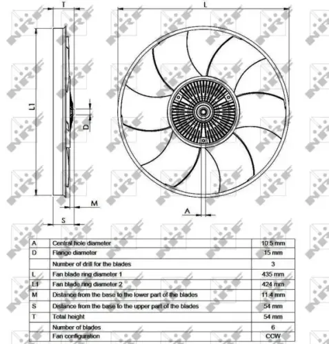 Kupplung, Kühlerlüfter NRF 49539 Bild Kupplung, Kühlerlüfter NRF 49539