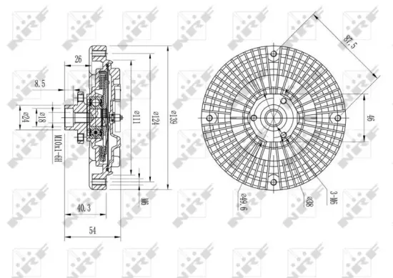 Kupplung, Kühlerlüfter NRF 49566 Bild Kupplung, Kühlerlüfter NRF 49566