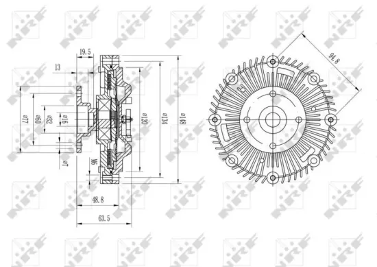 Kupplung, Kühlerlüfter NRF 49571 Bild Kupplung, Kühlerlüfter NRF 49571
