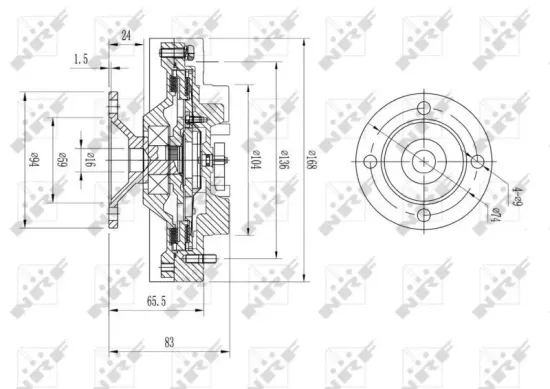 Kupplung, Kühlerlüfter NRF 49572 Bild Kupplung, Kühlerlüfter NRF 49572