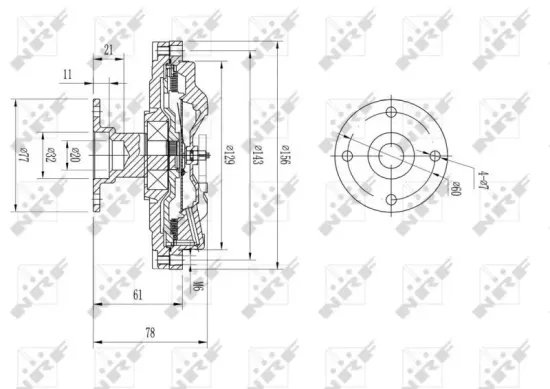 Kupplung, Kühlerlüfter NRF 49576 Bild Kupplung, Kühlerlüfter NRF 49576