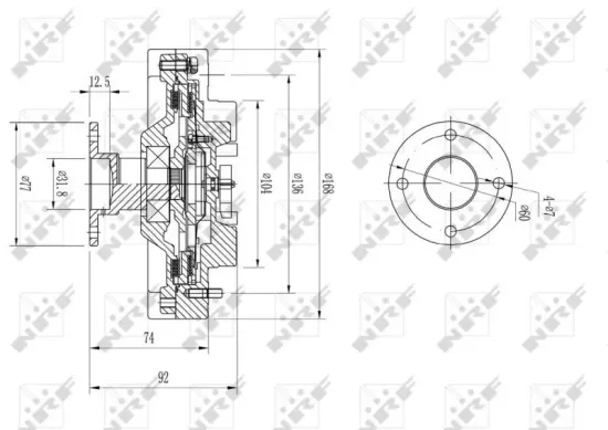 Kupplung, Kühlerlüfter NRF 49585 Bild Kupplung, Kühlerlüfter NRF 49585