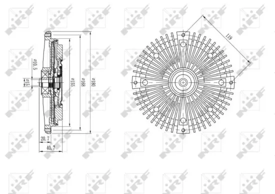 Kupplung, Kühlerlüfter NRF 49588 Bild Kupplung, Kühlerlüfter NRF 49588