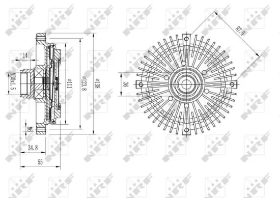 Kupplung, Kühlerlüfter NRF 49595 Bild Kupplung, Kühlerlüfter NRF 49595