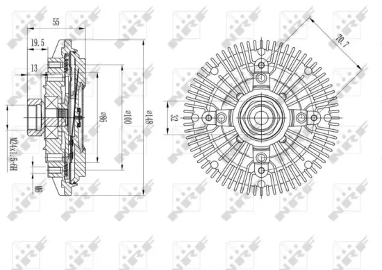 Kupplung, Kühlerlüfter NRF 49601 Bild Kupplung, Kühlerlüfter NRF 49601