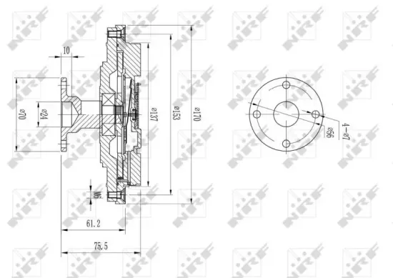 Kupplung, Kühlerlüfter NRF 49602 Bild Kupplung, Kühlerlüfter NRF 49602