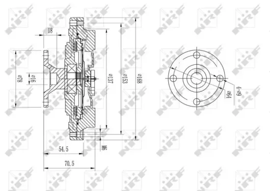 Kupplung, Kühlerlüfter NRF 49604 Bild Kupplung, Kühlerlüfter NRF 49604