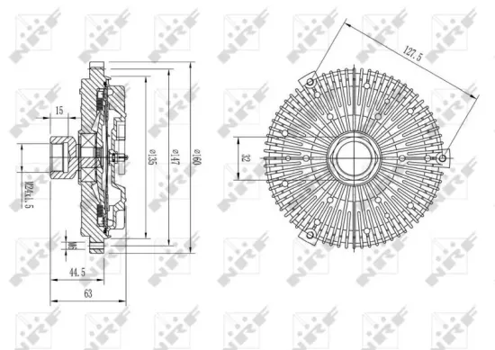Kupplung, Kühlerlüfter NRF 49605 Bild Kupplung, Kühlerlüfter NRF 49605