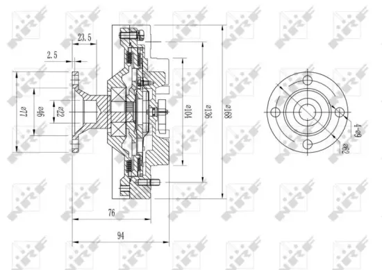 Kupplung, Kühlerlüfter NRF 49621 Bild Kupplung, Kühlerlüfter NRF 49621