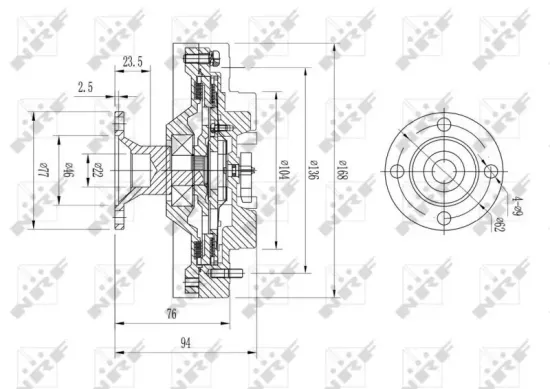 Kupplung, Kühlerlüfter NRF 49626 Bild Kupplung, Kühlerlüfter NRF 49626