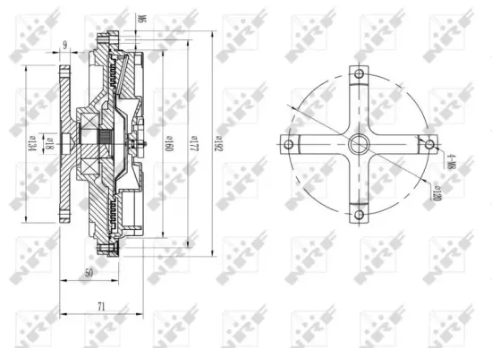Kupplung, Kühlerlüfter NRF 49632 Bild Kupplung, Kühlerlüfter NRF 49632