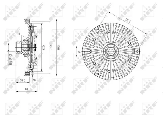 Kupplung, Kühlerlüfter NRF 49640 Bild Kupplung, Kühlerlüfter NRF 49640