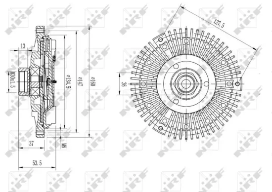 Kupplung, Kühlerlüfter NRF 49673 Bild Kupplung, Kühlerlüfter NRF 49673