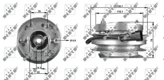 Kupplung, Kühlerlüfter NRF 49703 Bild Kupplung, Kühlerlüfter NRF 49703