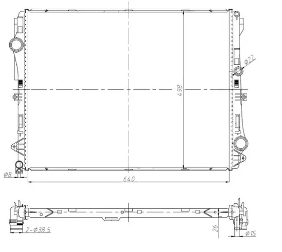 Kühler, Motorkühlung NRF 50041 Bild Kühler, Motorkühlung NRF 50041