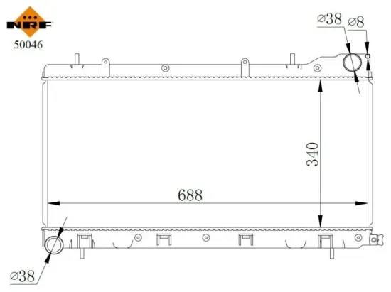 Kühler, Motorkühlung NRF 50046 Bild Kühler, Motorkühlung NRF 50046