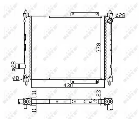 Kühler, Motorkühlung NRF 50128A Bild Kühler, Motorkühlung NRF 50128A
