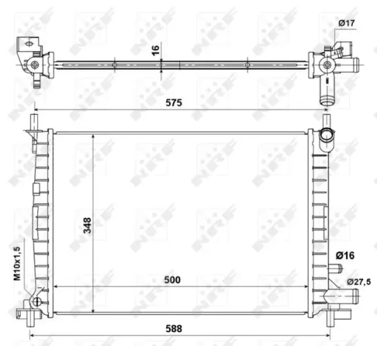 Kühler, Motorkühlung NRF 50130A Bild Kühler, Motorkühlung NRF 50130A