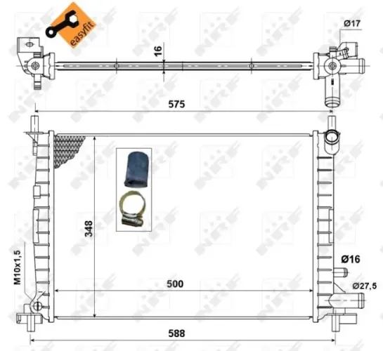 Kühler, Motorkühlung NRF 50130 Bild Kühler, Motorkühlung NRF 50130