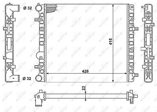 Kühler, Motorkühlung NRF 50140 Bild Kühler, Motorkühlung NRF 50140