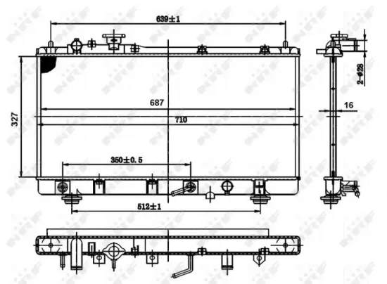 Kühler, Motorkühlung NRF 50142 Bild Kühler, Motorkühlung NRF 50142