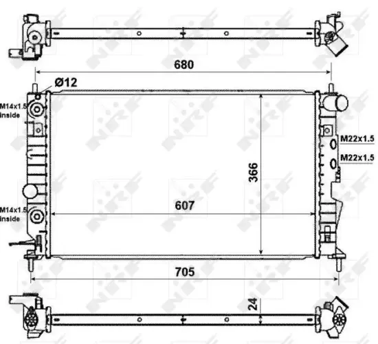 Kühler, Motorkühlung NRF 50219 Bild Kühler, Motorkühlung NRF 50219