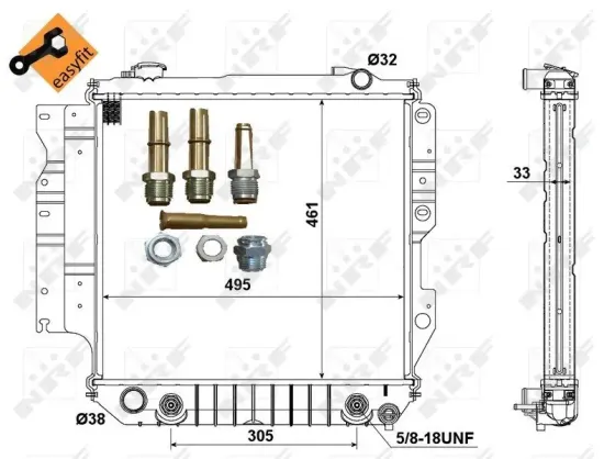 Kühler, Motorkühlung NRF 50315 Bild Kühler, Motorkühlung NRF 50315