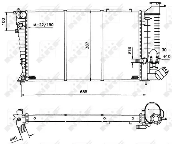 Kühler, Motorkühlung NRF 50412 Bild Kühler, Motorkühlung NRF 50412