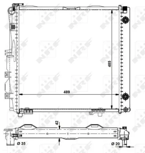 Kühler, Motorkühlung NRF 504258 Bild Kühler, Motorkühlung NRF 504258