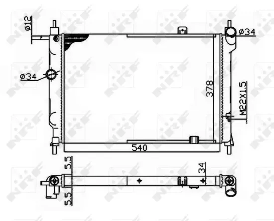 Kühler, Motorkühlung NRF 504647 Bild Kühler, Motorkühlung NRF 504647