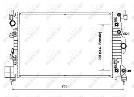 Kühler, Motorkühlung NRF 50476 Bild Kühler, Motorkühlung NRF 50476