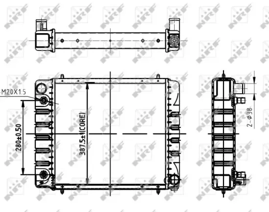 Kühler, Motorkühlung NRF 50477 Bild Kühler, Motorkühlung NRF 50477