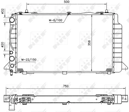 Kühler, Motorkühlung NRF 50527 Bild Kühler, Motorkühlung NRF 50527