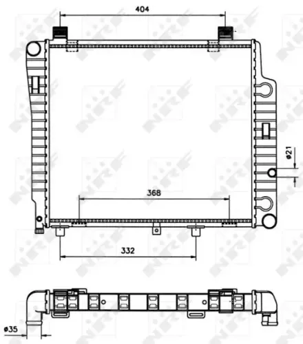 Kühler, Motorkühlung NRF 50533 Bild Kühler, Motorkühlung NRF 50533