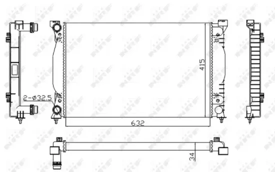 Kühler, Motorkühlung NRF 50539A Bild Kühler, Motorkühlung NRF 50539A