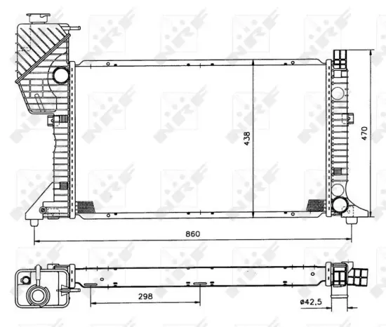 Kühler, Motorkühlung NRF 50558 Bild Kühler, Motorkühlung NRF 50558