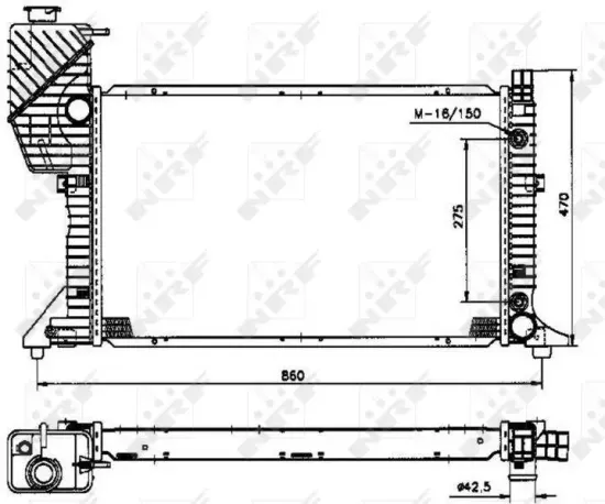Kühler, Motorkühlung NRF 50574 Bild Kühler, Motorkühlung NRF 50574
