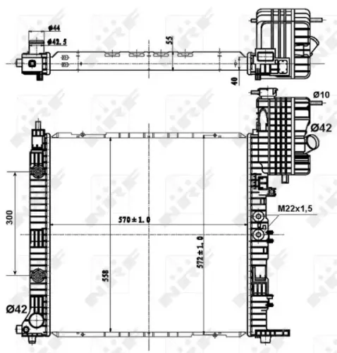 Kühler, Motorkühlung NRF 50581 Bild Kühler, Motorkühlung NRF 50581