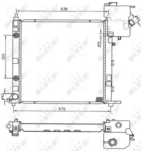 Kühler, Motorkühlung NRF 50582 Bild Kühler, Motorkühlung NRF 50582