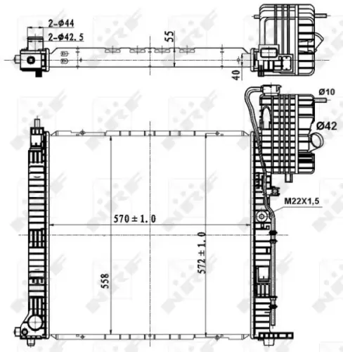 Kühler, Motorkühlung NRF 50583 Bild Kühler, Motorkühlung NRF 50583