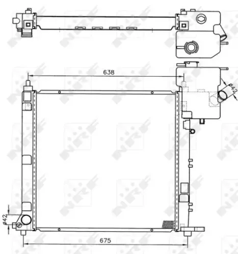 Kühler, Motorkühlung NRF 50598 Bild Kühler, Motorkühlung NRF 50598