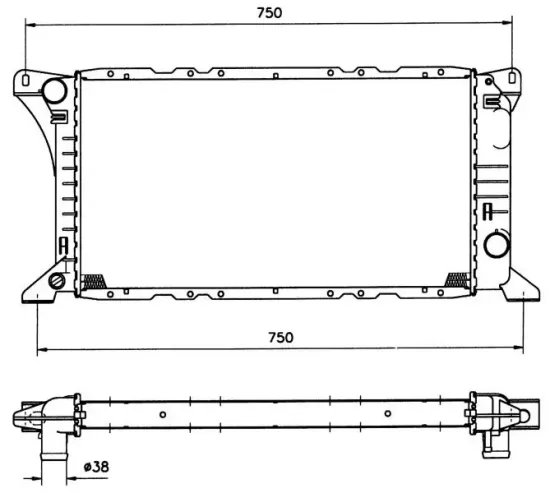 Kühler, Motorkühlung NRF 506212 Bild Kühler, Motorkühlung NRF 506212