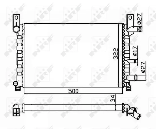 Kühler, Motorkühlung NRF 506220 Bild Kühler, Motorkühlung NRF 506220