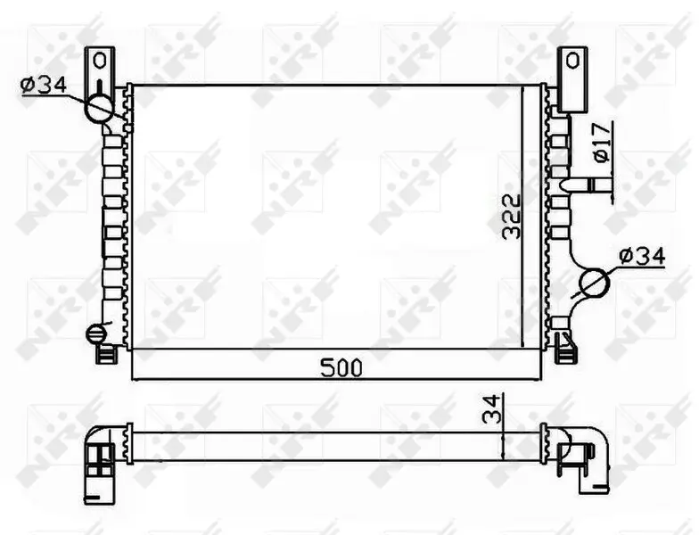 Kühler, Motorkühlung NRF 506224