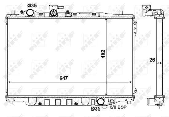 Kühler, Motorkühlung NRF 506518 Bild Kühler, Motorkühlung NRF 506518