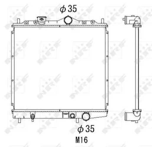 Kühler, Motorkühlung NRF 506557 Bild Kühler, Motorkühlung NRF 506557